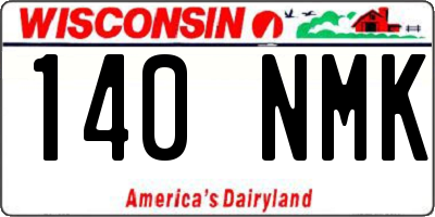 WI license plate 140NMK