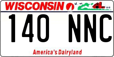 WI license plate 140NNC