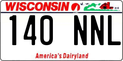 WI license plate 140NNL