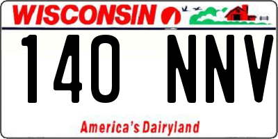WI license plate 140NNV