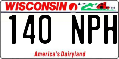 WI license plate 140NPH