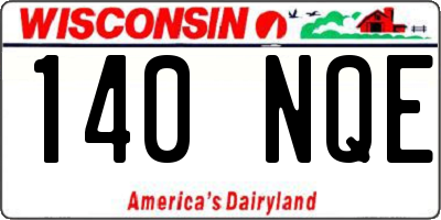WI license plate 140NQE