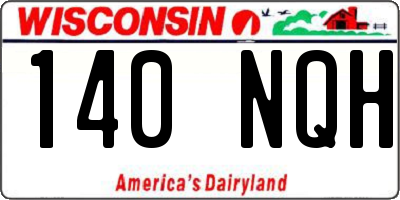 WI license plate 140NQH