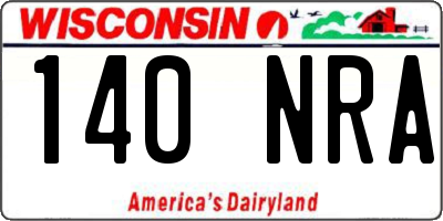 WI license plate 140NRA