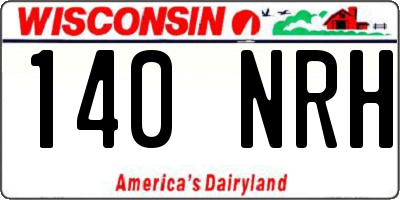 WI license plate 140NRH