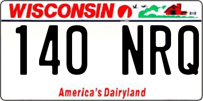 WI license plate 140NRQ