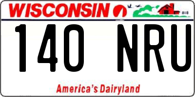 WI license plate 140NRU