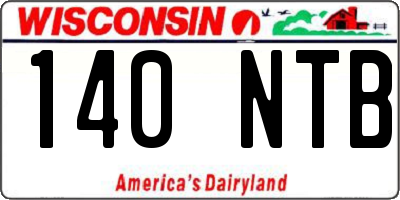 WI license plate 140NTB