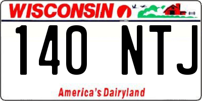WI license plate 140NTJ
