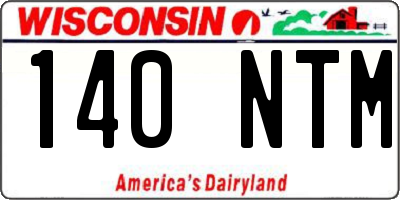 WI license plate 140NTM