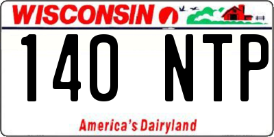 WI license plate 140NTP