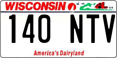 WI license plate 140NTV