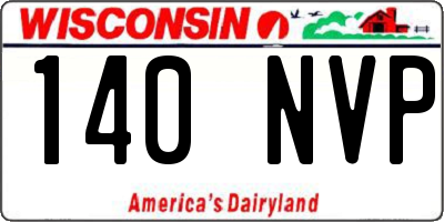 WI license plate 140NVP