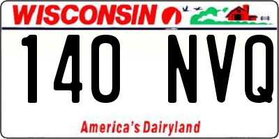 WI license plate 140NVQ