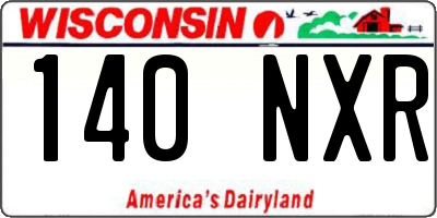 WI license plate 140NXR