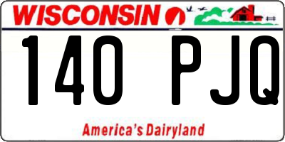 WI license plate 140PJQ