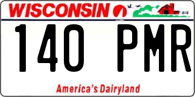 WI license plate 140PMR