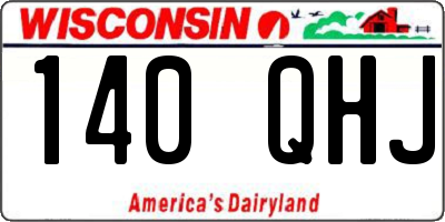 WI license plate 140QHJ