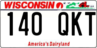 WI license plate 140QKT