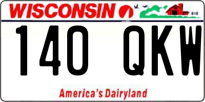 WI license plate 140QKW