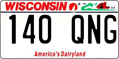 WI license plate 140QNG