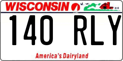 WI license plate 140RLY