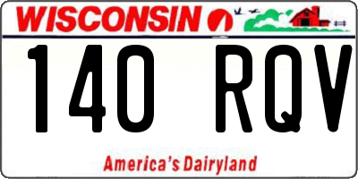 WI license plate 140RQV