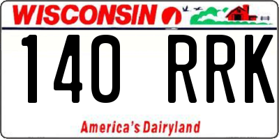 WI license plate 140RRK
