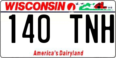 WI license plate 140TNH