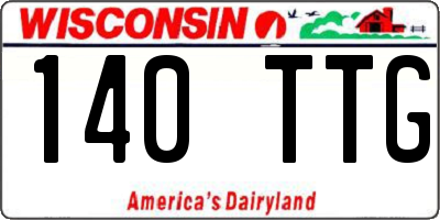 WI license plate 140TTG