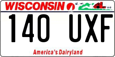 WI license plate 140UXF
