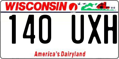 WI license plate 140UXH
