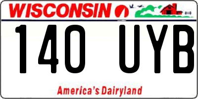 WI license plate 140UYB