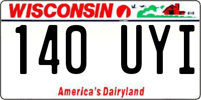 WI license plate 140UYI
