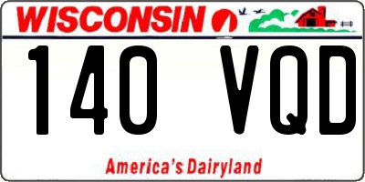 WI license plate 140VQD