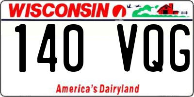 WI license plate 140VQG