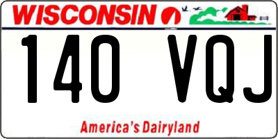 WI license plate 140VQJ