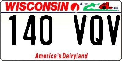 WI license plate 140VQV