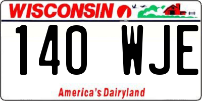 WI license plate 140WJE