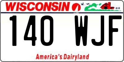 WI license plate 140WJF