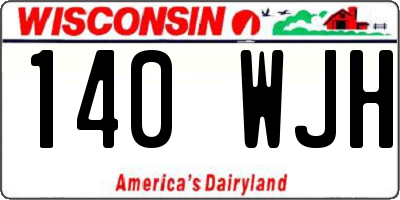 WI license plate 140WJH