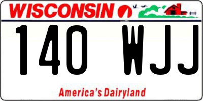WI license plate 140WJJ