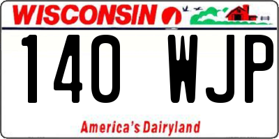 WI license plate 140WJP