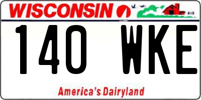 WI license plate 140WKE
