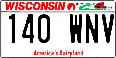 WI license plate 140WNV