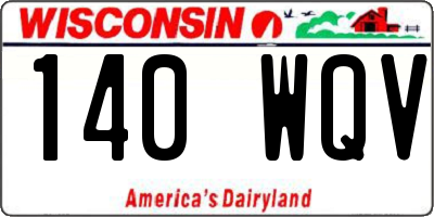 WI license plate 140WQV