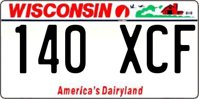 WI license plate 140XCF