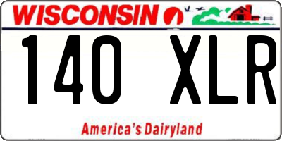 WI license plate 140XLR