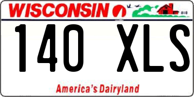 WI license plate 140XLS