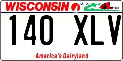 WI license plate 140XLV